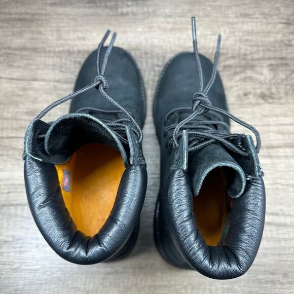 Timberland~Women's~Black Waterproof Nubuck 6” Premium(8658A) Boots~Size 7 - Picture 8 of 11